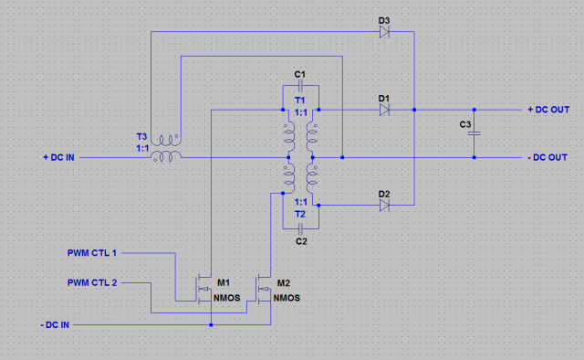 SEPIC circuit (flyback with coupling capacitors added)